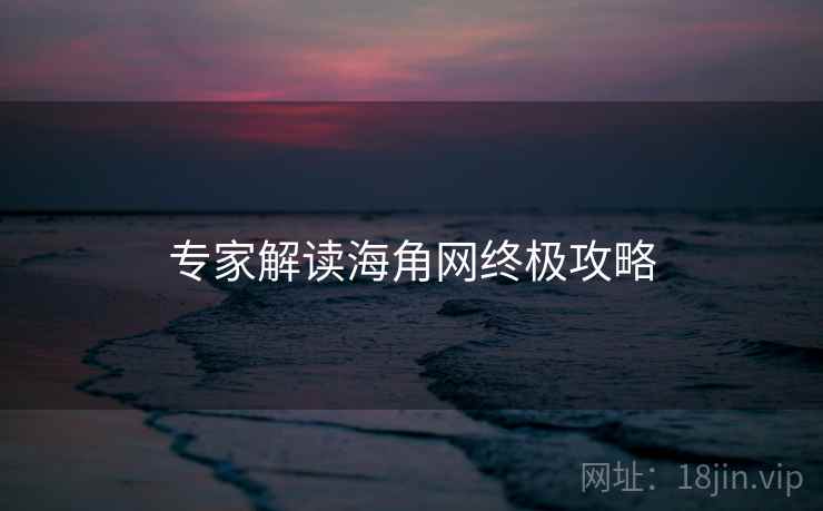 专家解读海角网终极攻略