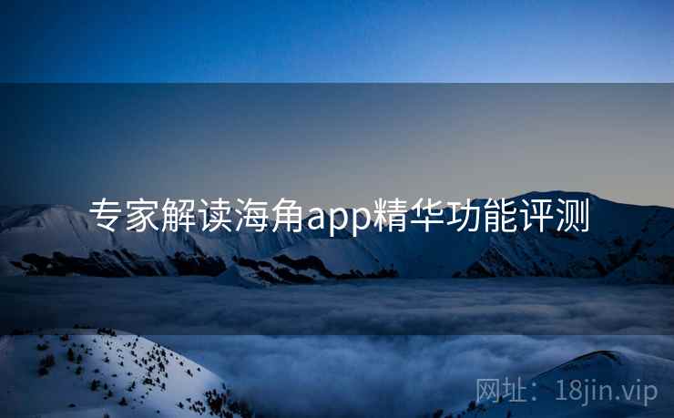 专家解读海角app精华功能评测